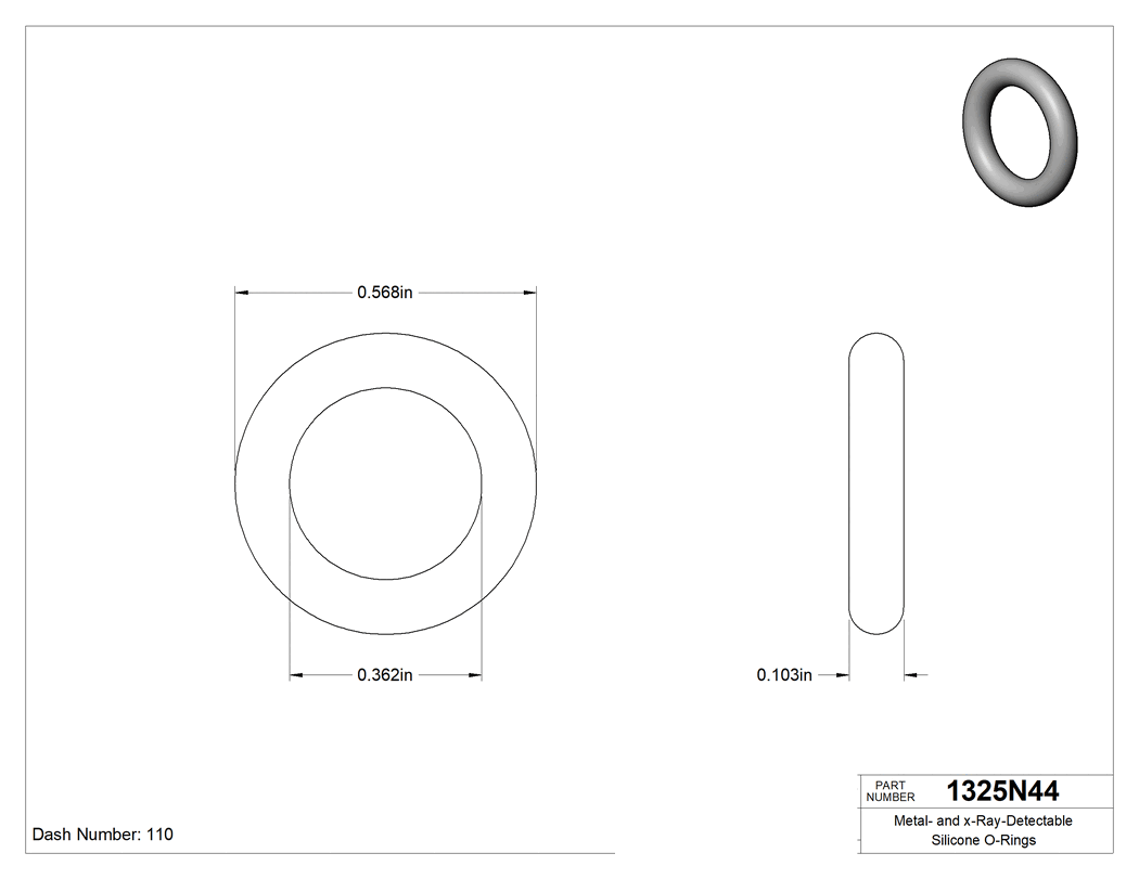 Technical drawing - 1325N44